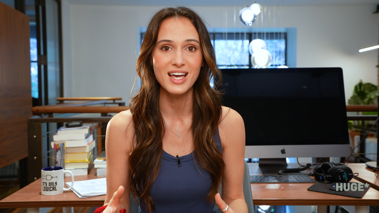 A screenshot of Cleo Abram's YouTube channel with a focus on high-quality content.